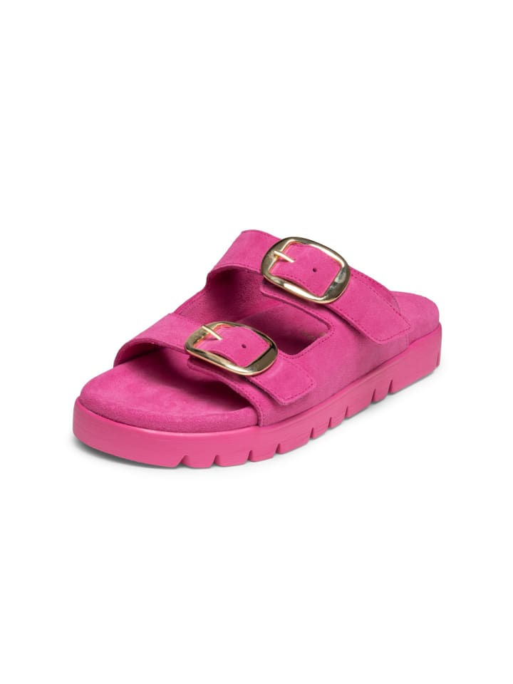VITAFORM Veloursleder Pantoletten in pink günstig kaufen