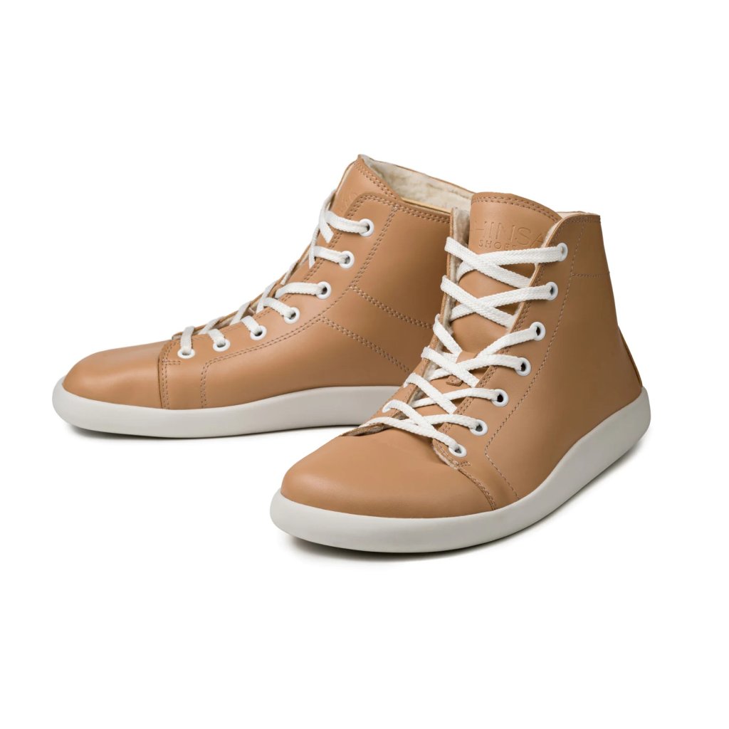 Ahinsa Tara Winter beige Knöchelsneaker