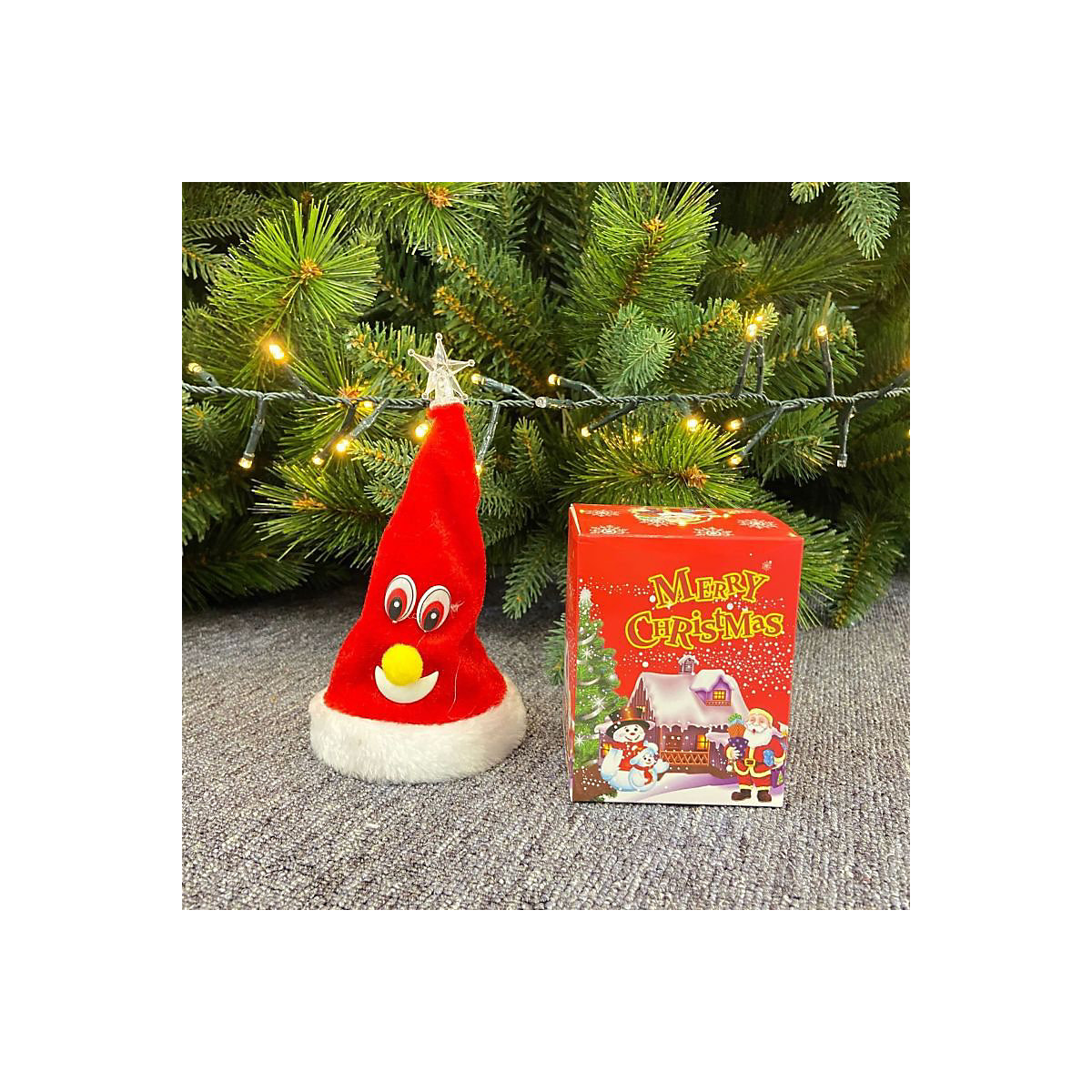 Elektrisches Weihnachtsmützenspielzeug für Kinder Swing Bell Light Tree Kreative Weihnachtsschaukelmütze