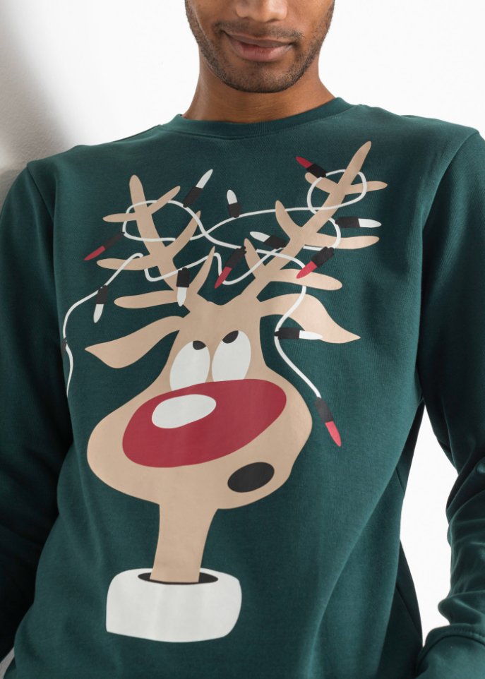 Sweatshirt mit recyceltem Polyester mit Weihnachtsmotiv