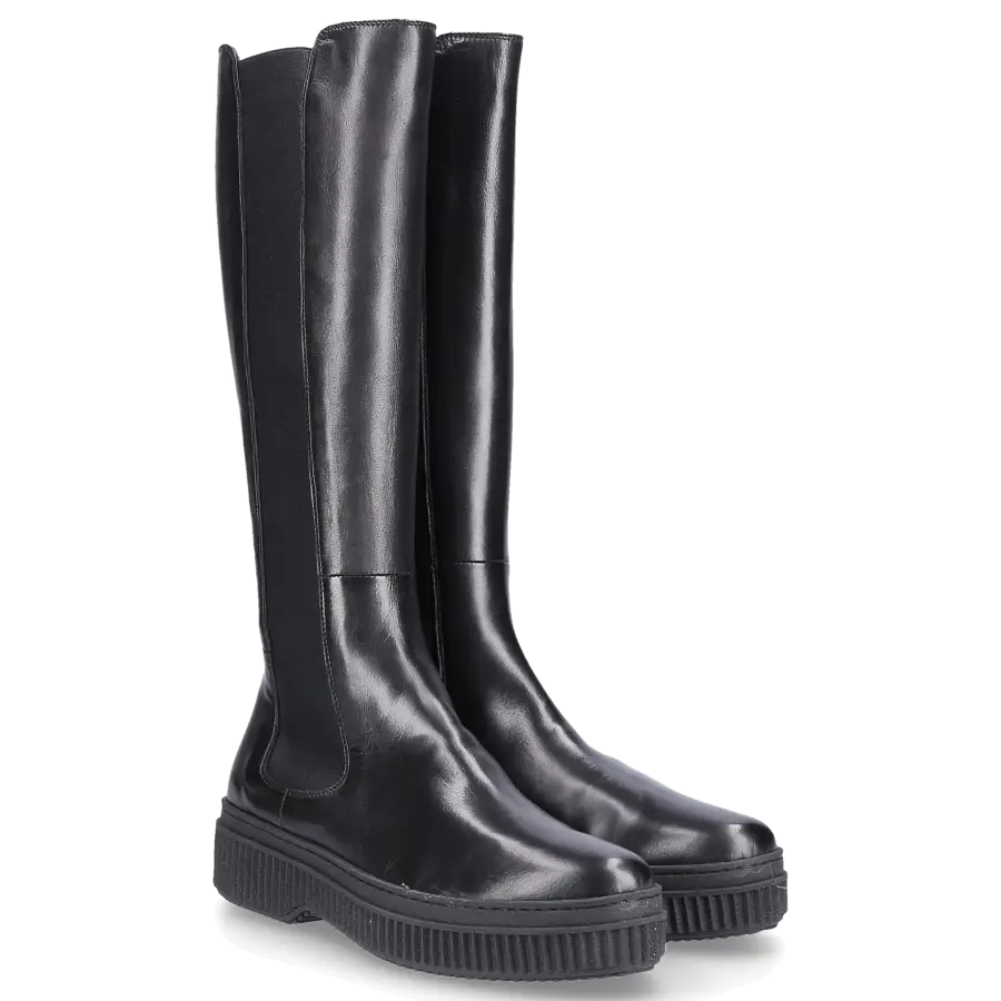 EN AVANT - Stiefel 117-06 Glattleder schwarz - schwarz