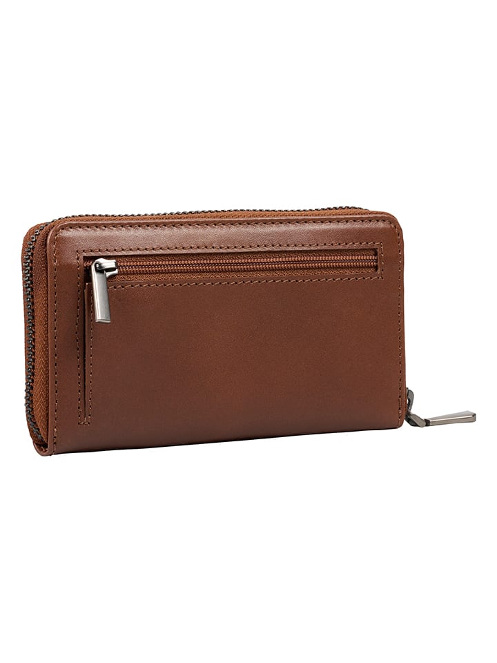 Burkely Leder-Geldbörse in Braun - (B)14 x (H)8,5 x (T)2,5 cm günstig kaufen onesize