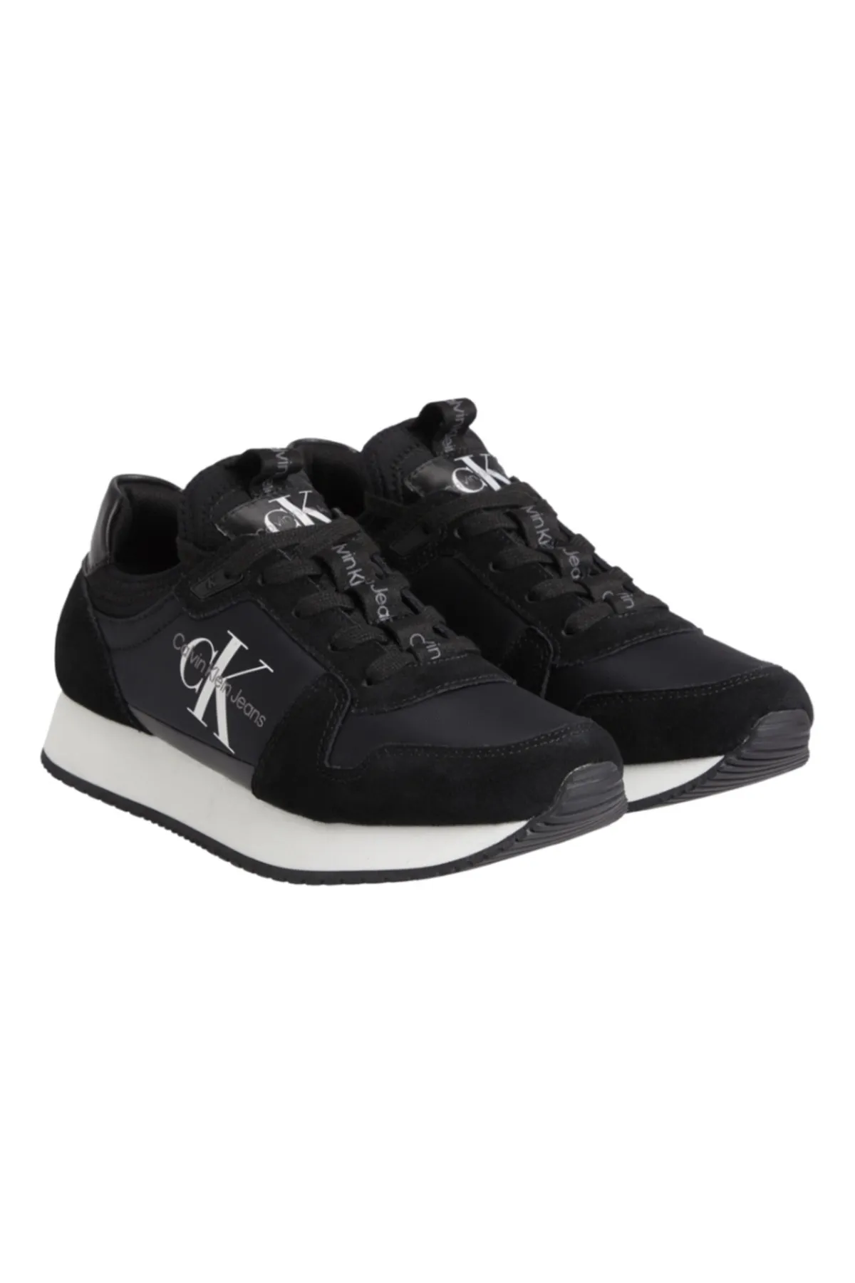 Calvin Klein  Schwarzer Damen-Sneaker mit Markenlogo, geeignet für den täglichen Gebrauch Yw0yw0084001h-schwarz