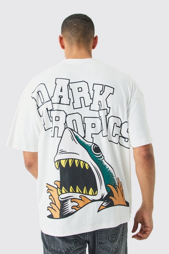 Oversize T-Shirt mit Dt Shark Print
