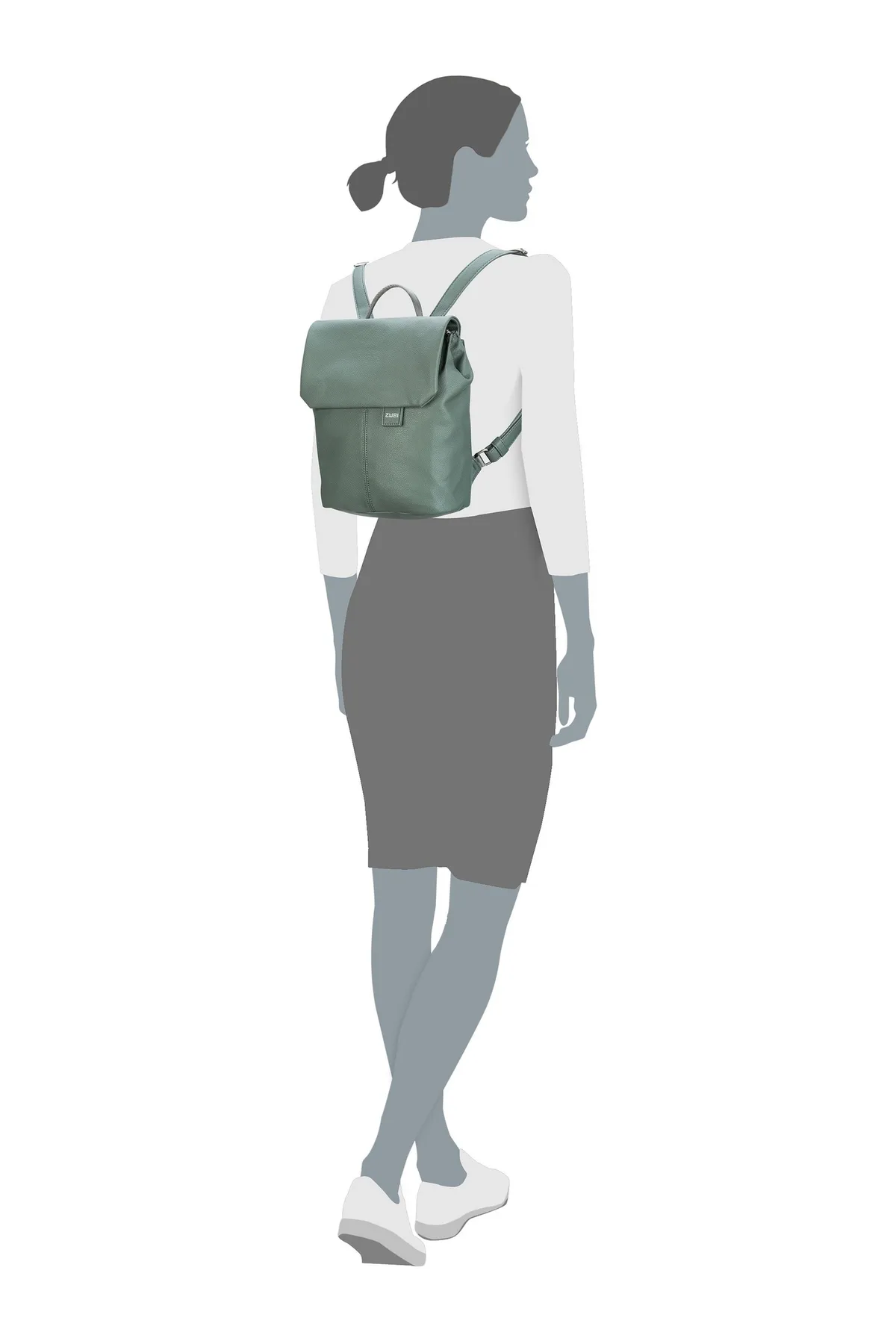 ZWEI  Rucksack - Grün - Unifarben