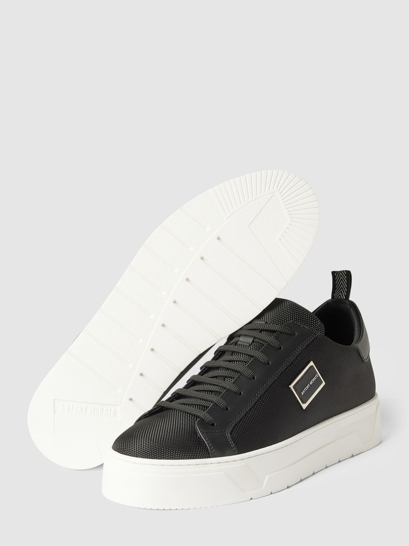 Sneaker mit Logo-Detail Modell 'New Metal' in schwarz