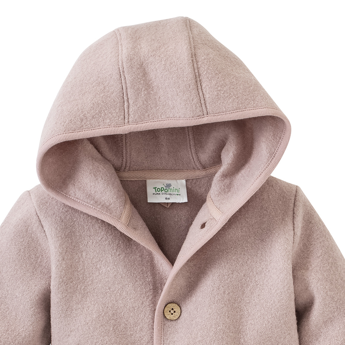 Baby Wollwalk-Jacke mit Umschlagbündchen