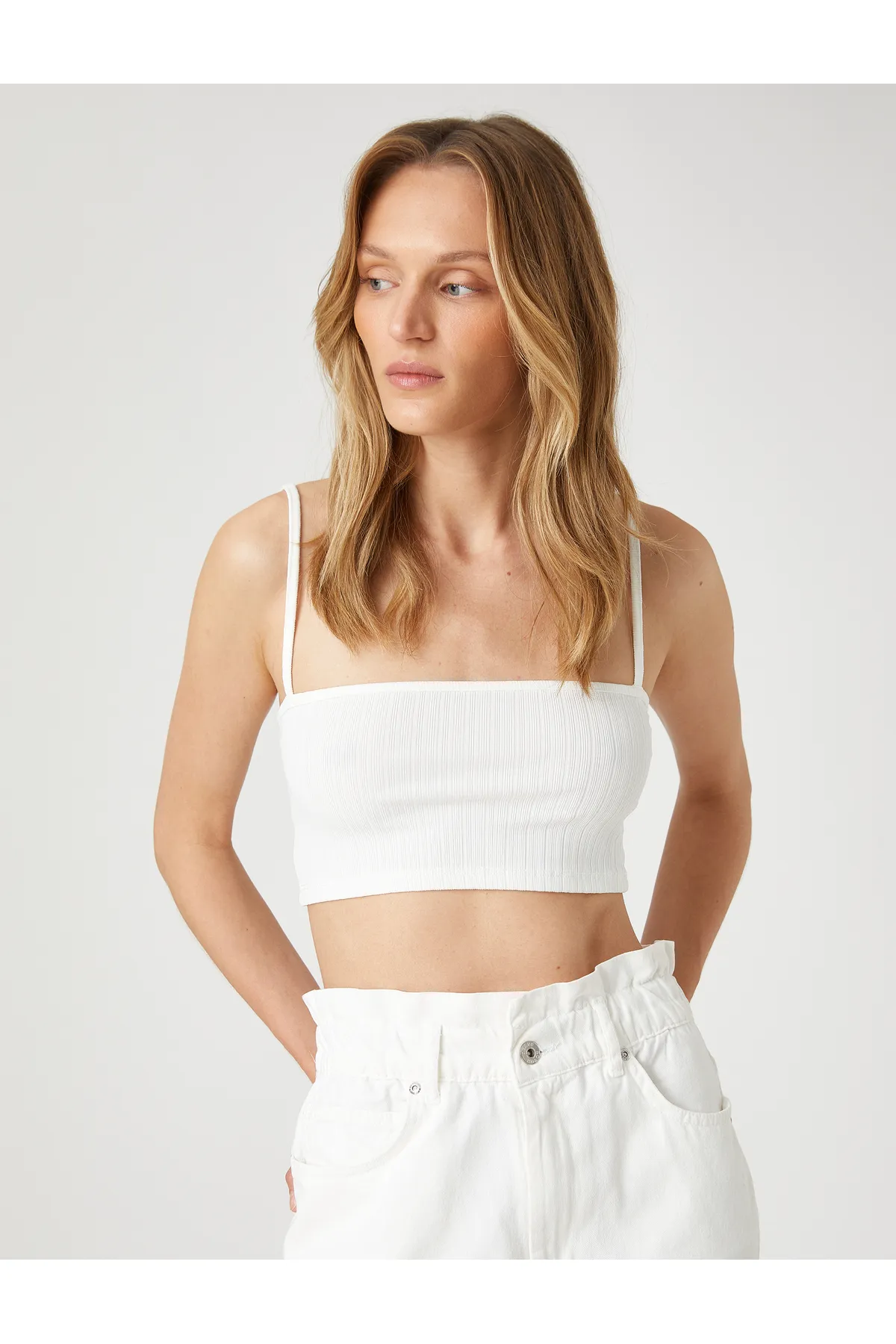 Koton  Crop Tank Top mit dünnen Trägern