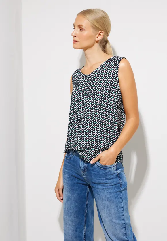 Street One Printtop mit Raffung