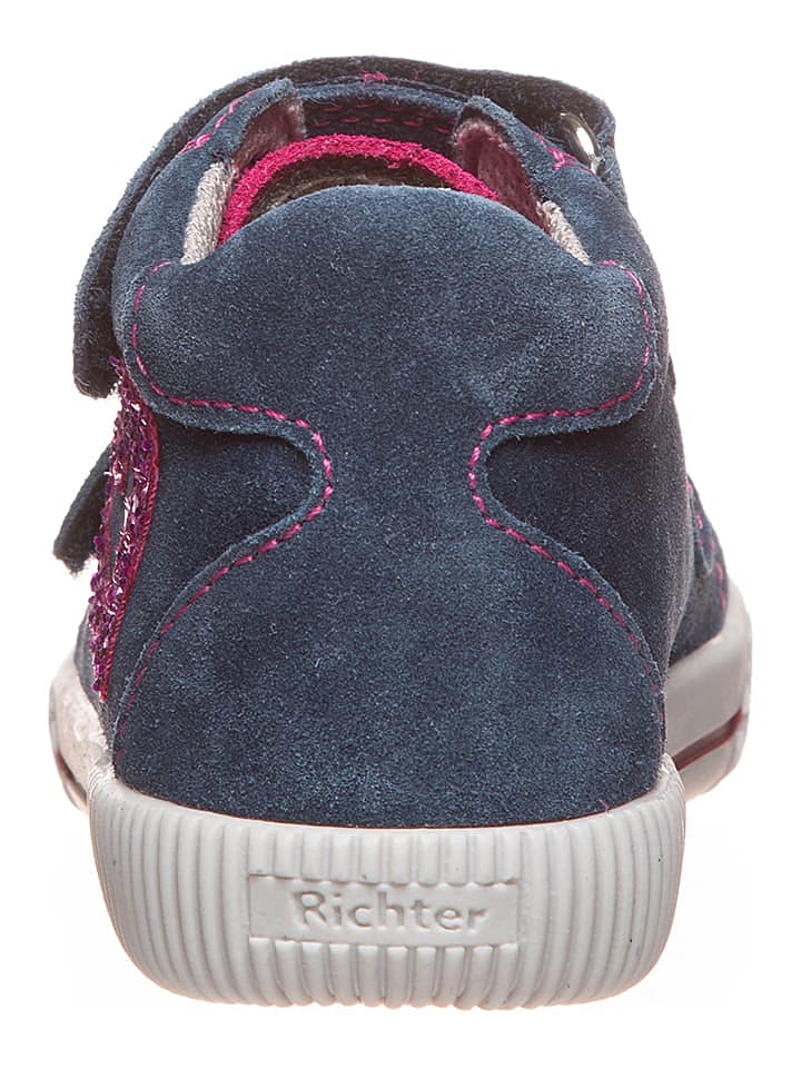 Richter Shoes Leder-Sneakers in Dunkelblau günstig kaufen 22