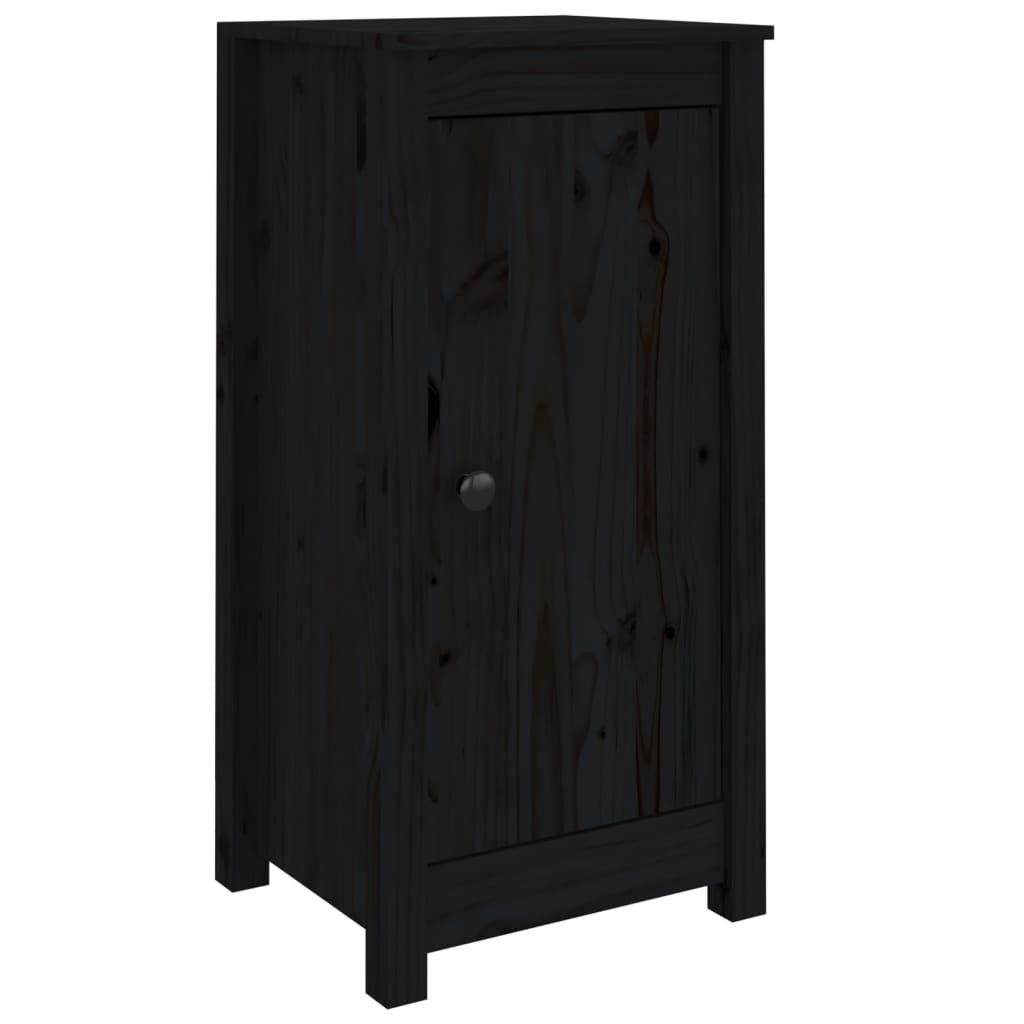 vidaXL Anrichte Sideboards 2 Stk Schwarz 40x35x80 cm Massivholz Kiefer