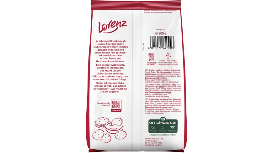 Lorenz Clubs Cracker 200 g