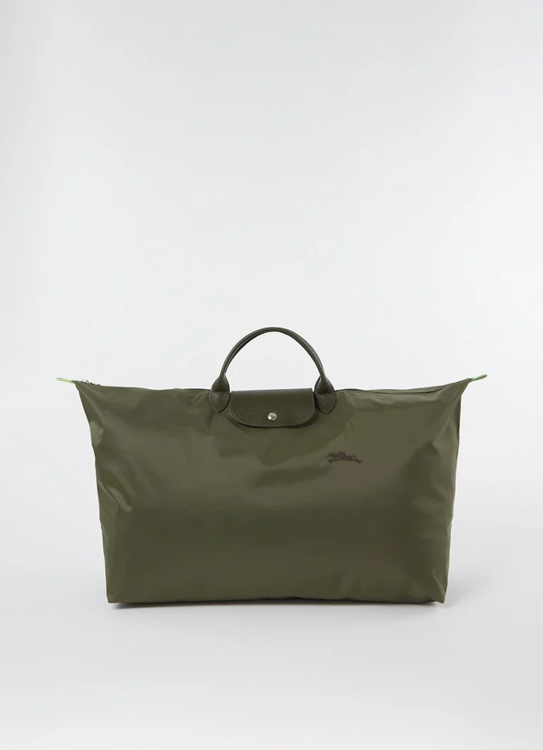 Borsa da weekend Longchamp Le Pliage XL con dettagli in pelle