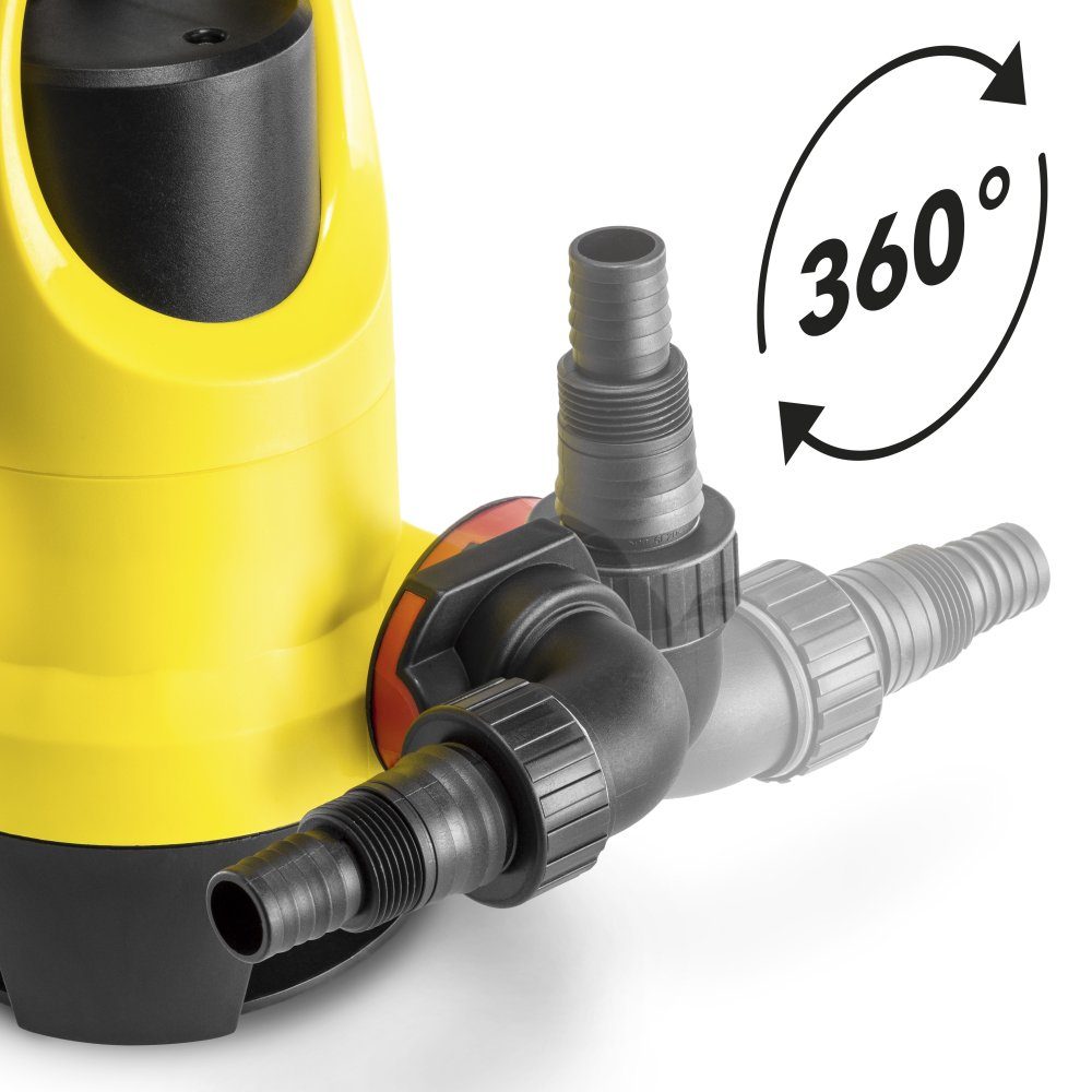TROTEC Schmutzwasser-Tauchpumpe TWP 4036 E, IPX8 Schutzart, 5 m Förderhöhe, 7.500 l/h Förderleistung
