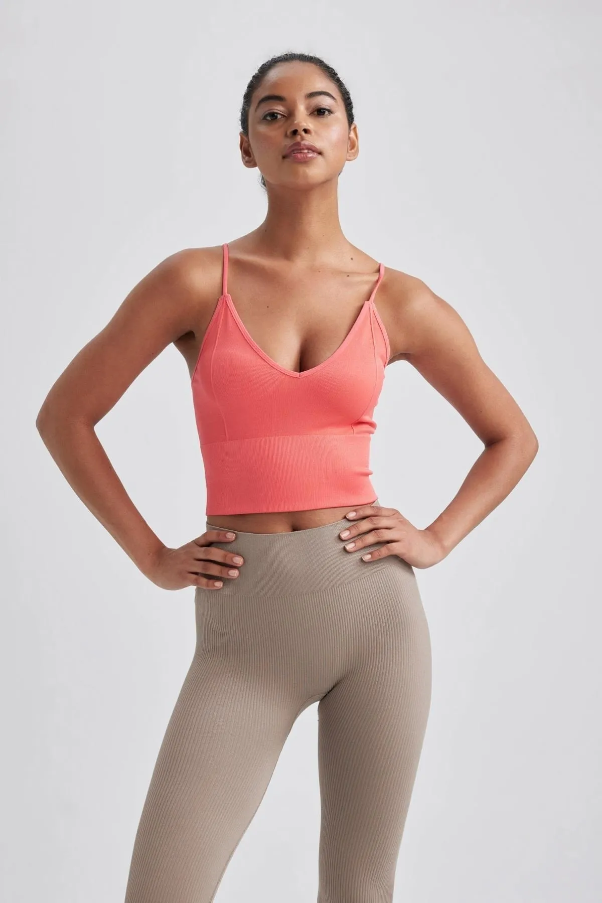 DeFacto  Fit Seamless V-Neck Seamless Athlete A7124ax23hs