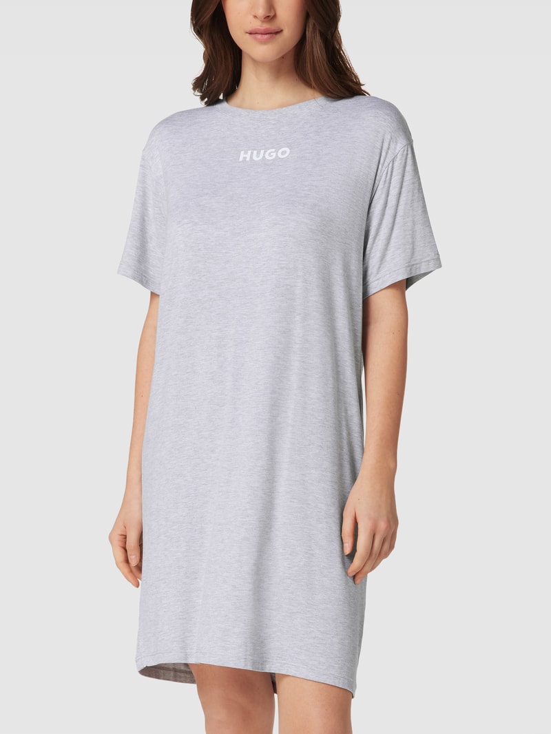 Nachthemd mit Logo-Print Modell 'UNITE NIGHTY' in hellgrau meliert