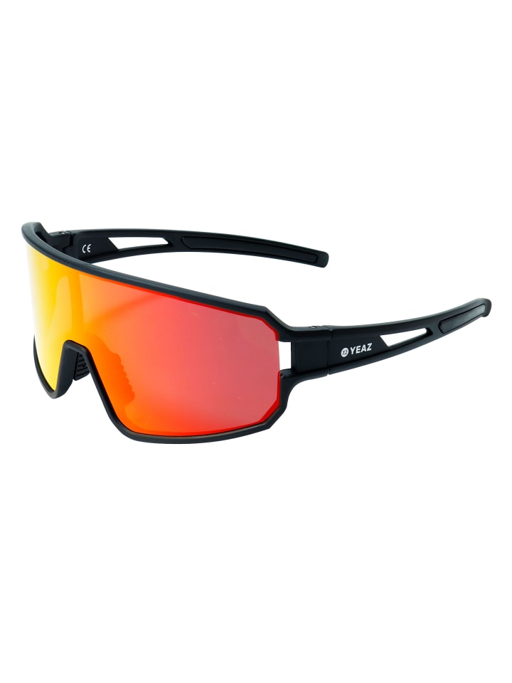 YEAZ SUNWAVE Sport-Sonnenbrille Black/Red in rot günstig kaufen onesize