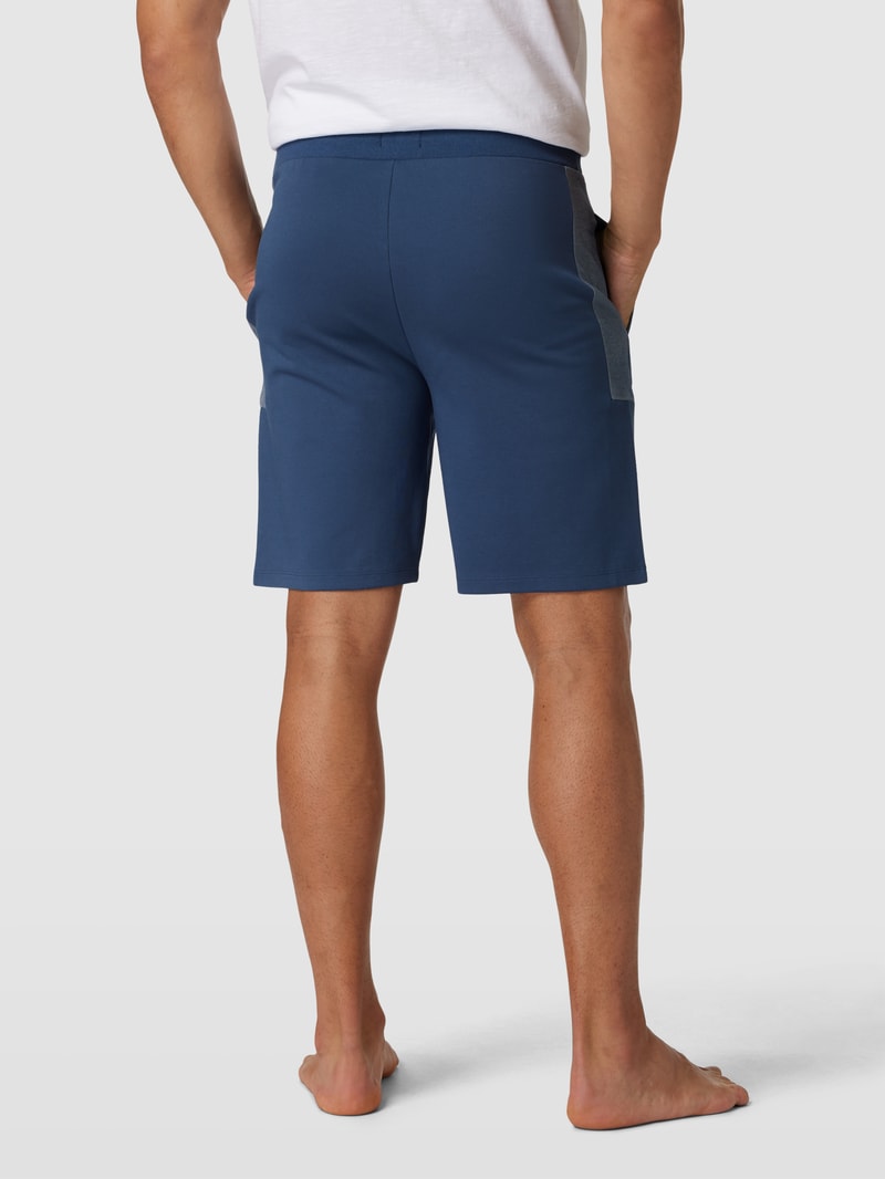 Sweatshorts mit elastischem Bund in blau