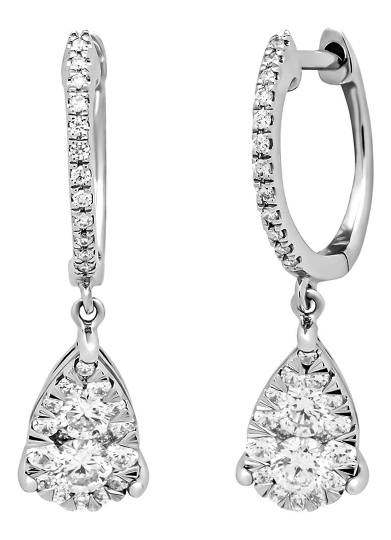 Ohrringe aus Weißgold mit Diamantspitze, 0,39 ct, Enchanted