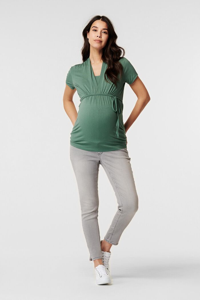 T-Shirt mit V-Ausschnitt, LENZING™ ECOVERO™