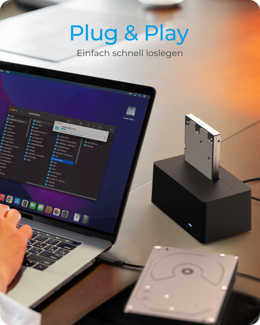 ICY BOX IB-1121-C31, DockingStation für 1x HDD/SSD mit USB 3.1 (Gen 2) Type-CAnschluss