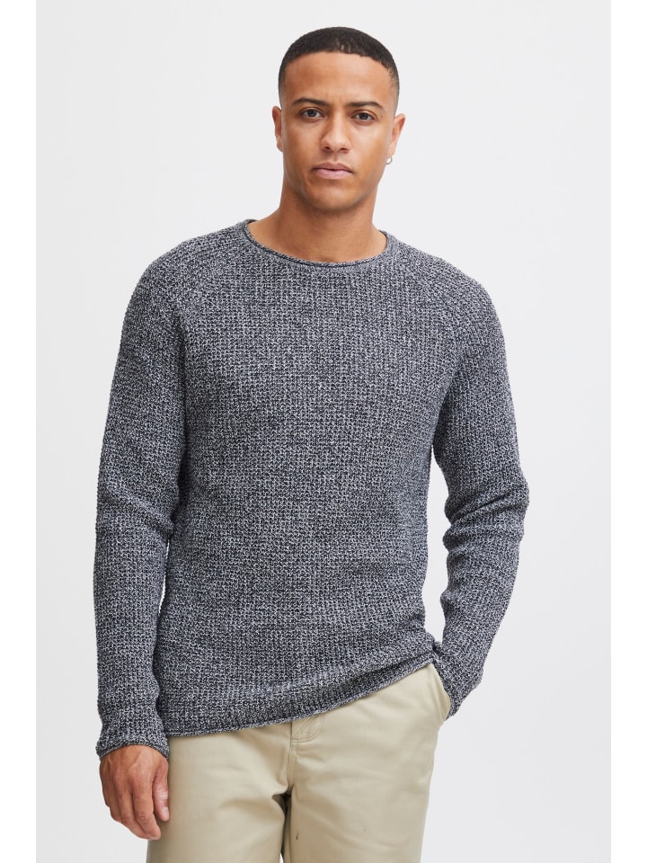 !SOLID Strickpullover SDKotchap 21301069-ME  Melierter Strickpullover mit Rollkanten in Grau günstig kaufen