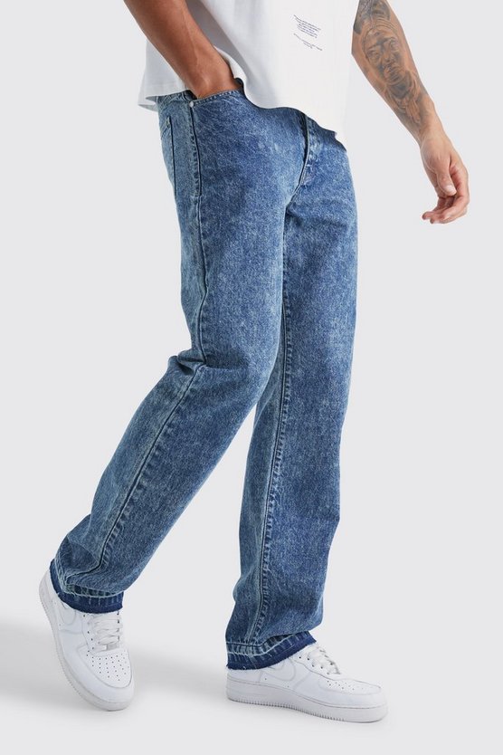 Tall lockere Jeans mit Acid-Waschung