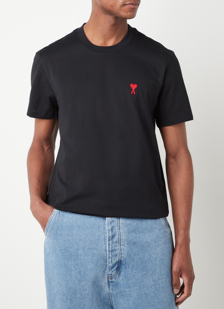 Tricou AMI Paris din bumbac organic cu logo brodat