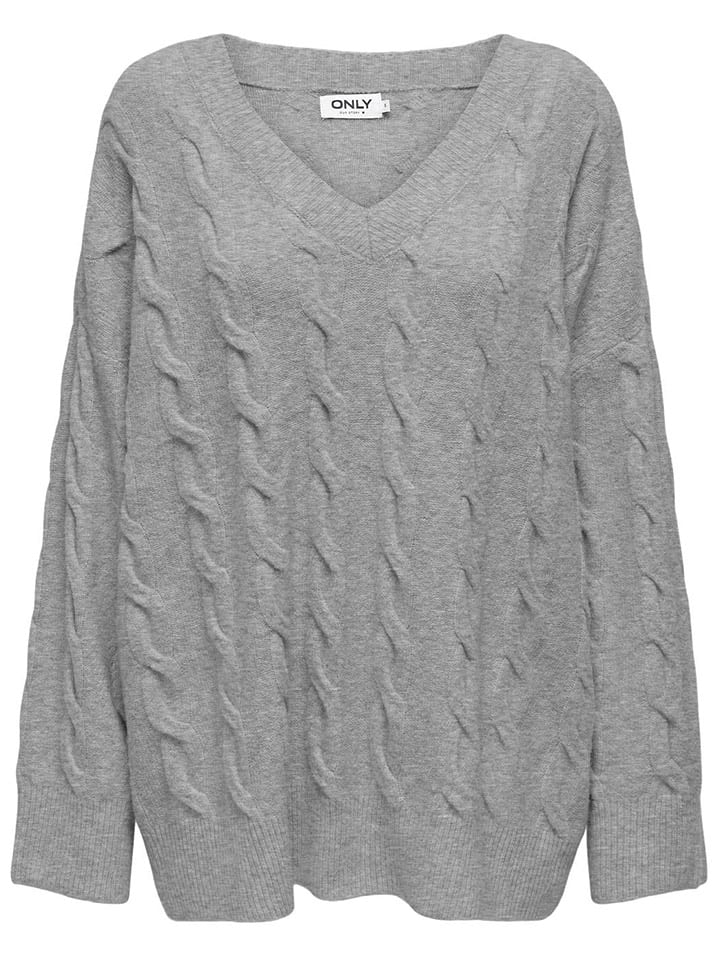 ONLY Pullover in Grau günstig kaufen