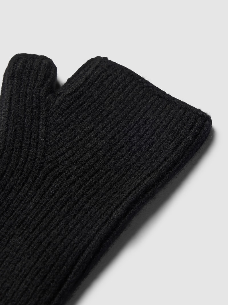 Handschuhe mit offener Vorderseite in schwarz