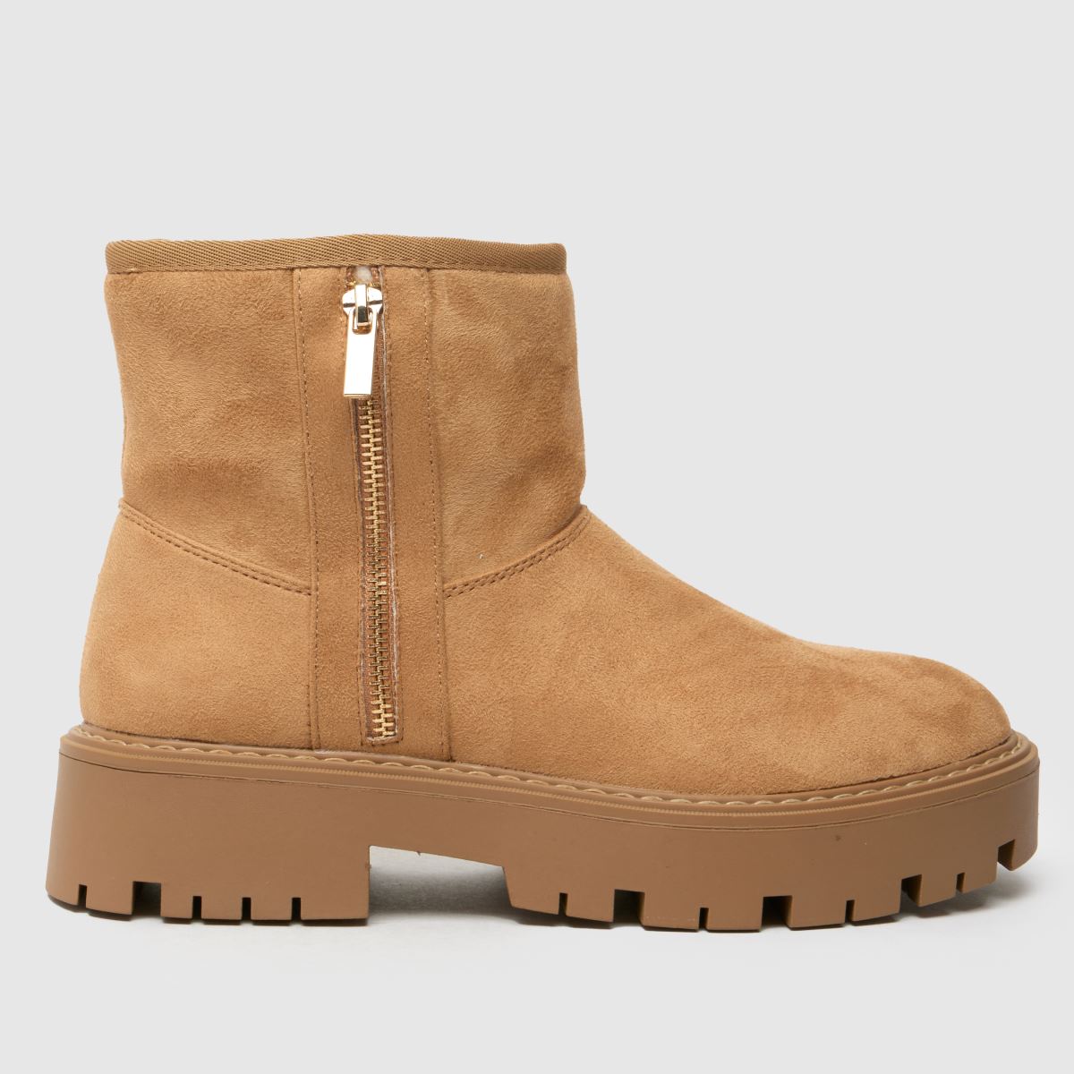 Schuh Carman – Bruna stövlar i fuskpäls