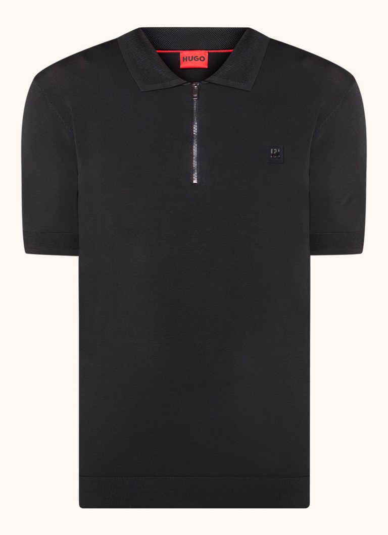HUGO BOSS Sayfong polo majica regularnog kroja s polu-zatvaračem i logotipom