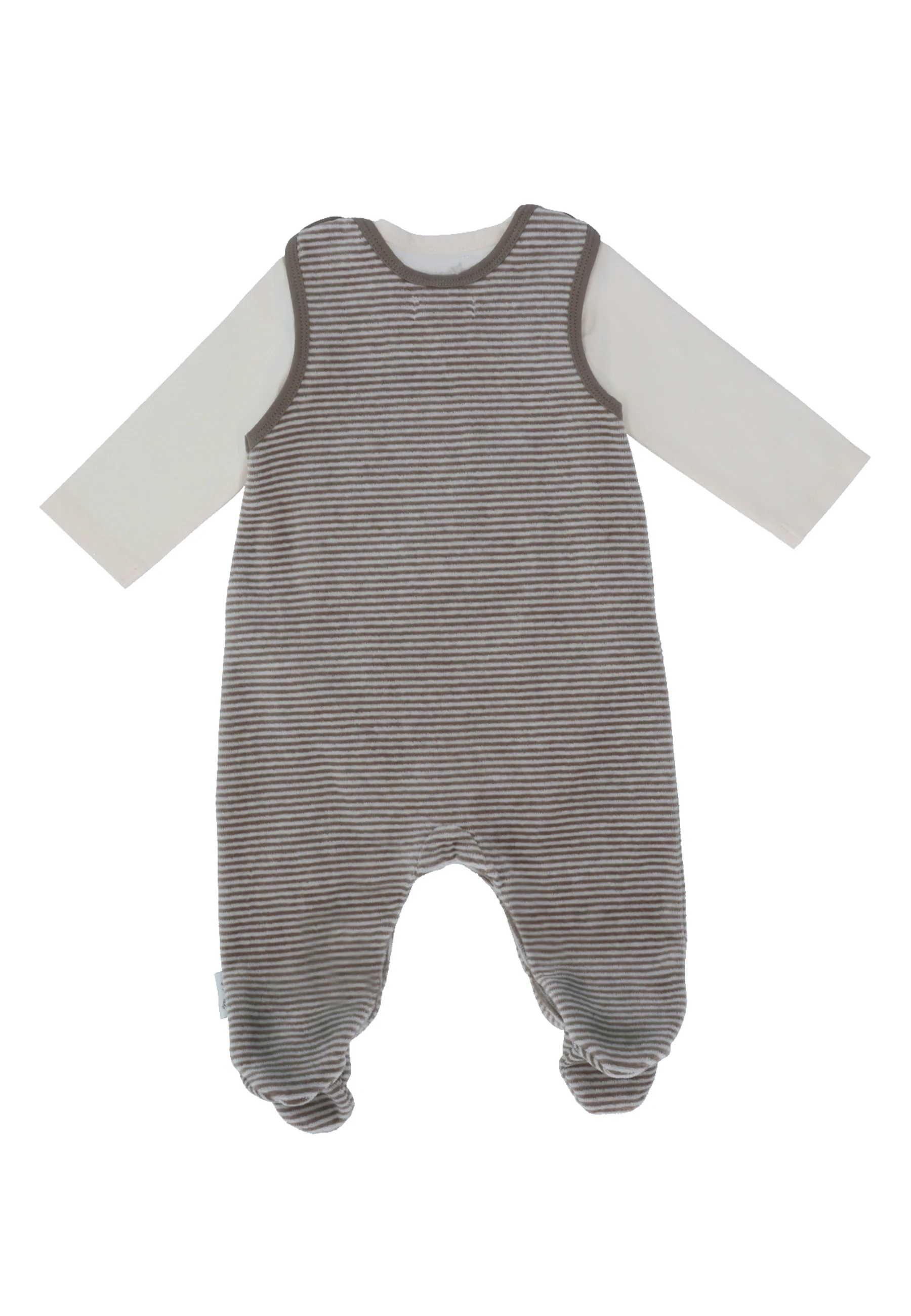 Baby Strampler aus Nicki, Motiv Elefant Eddy, Grau