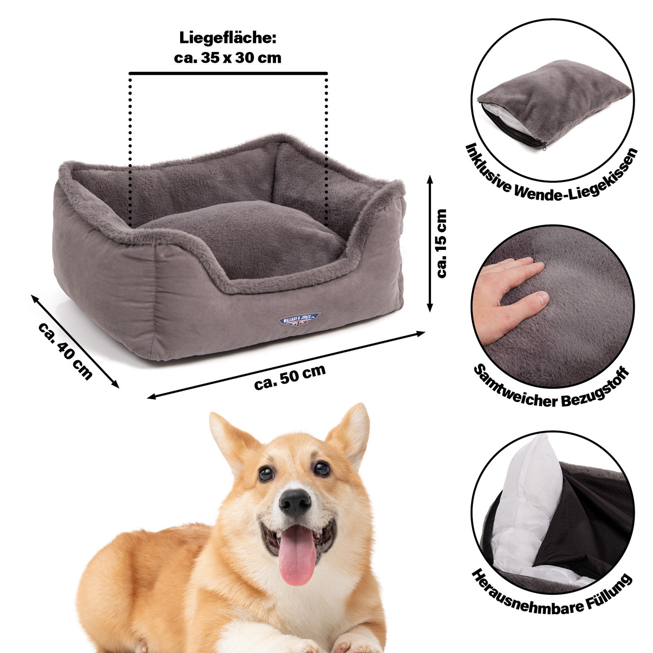 Wallace & Jones Hundebetten Wallace & Jones Hundebett Harmony S