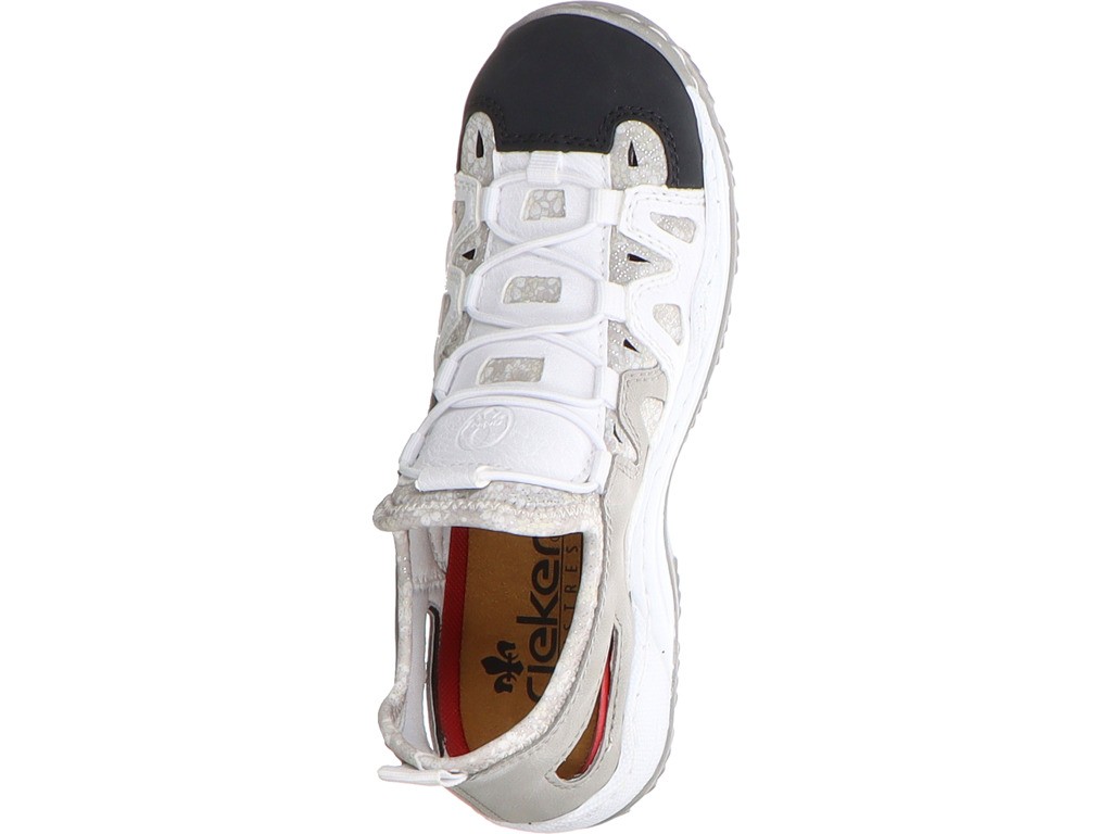 RIEKER Sportliche Slipper weiss L0539