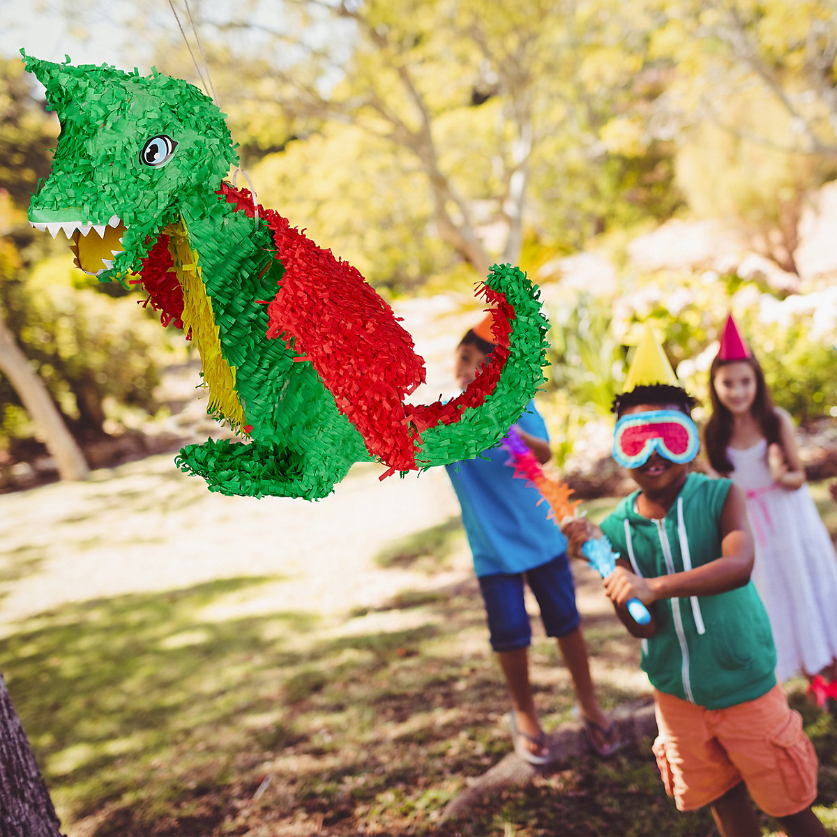 3-teiliges Pinata Set Drache