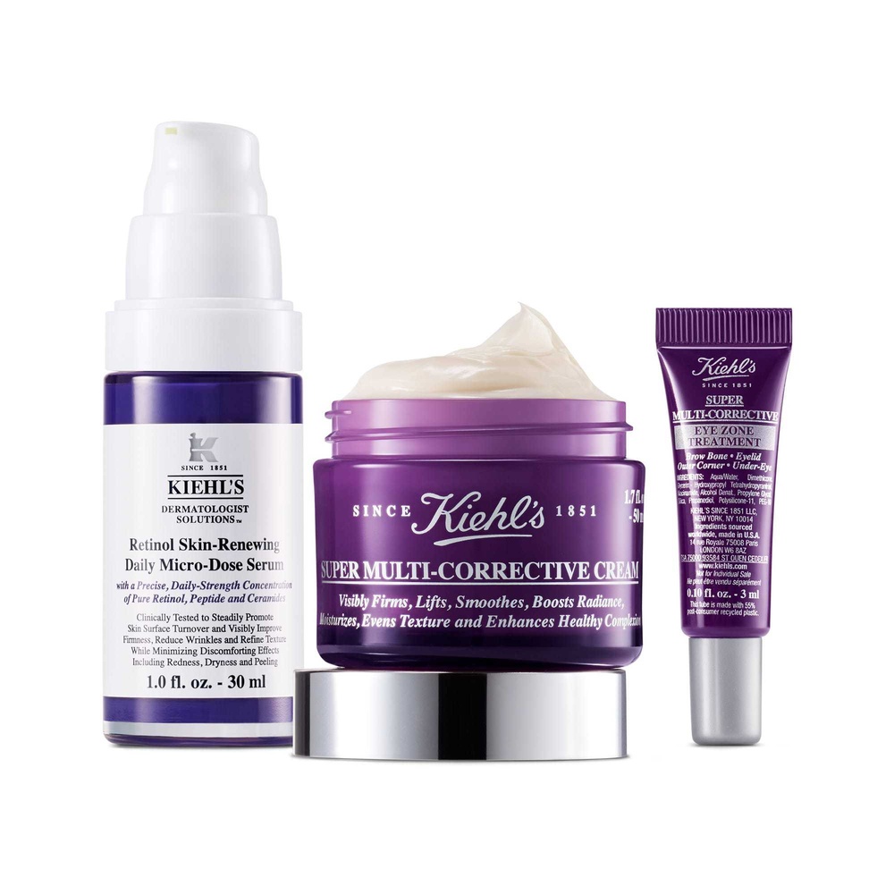 kiehl's Retinol Skin-Renewing Daily Micro-Dose Serum 30ml Coffret expert anti-âge au Rétinol Pur et aux Peptides de collagène