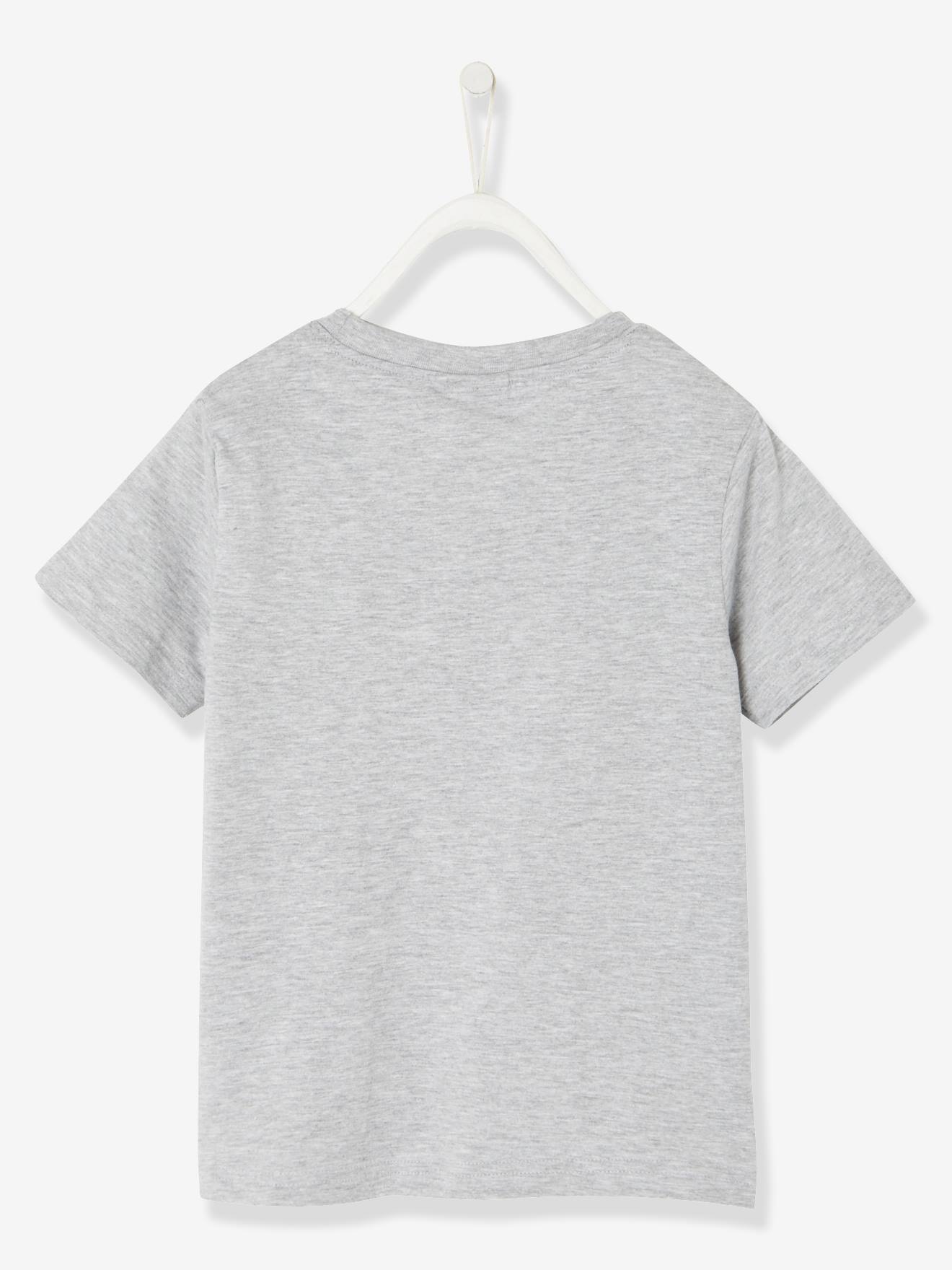 T-shirt Pyjamasques® avec badges amovibles gris chine