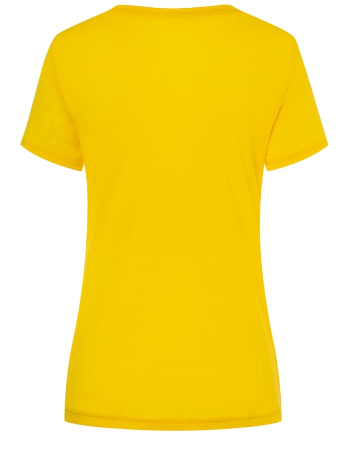 super.natural Merino T-Shirt W MARINA TEE in gelb günstig kaufen