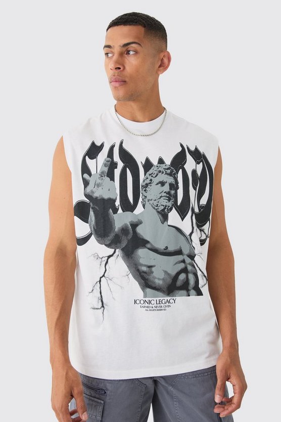 Oversize Tanktop mit Renaissance-Print