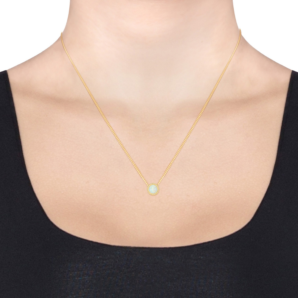 Elli Elli Collier Vintage Boho Synthetischer Opal Trend 925er Silber collier