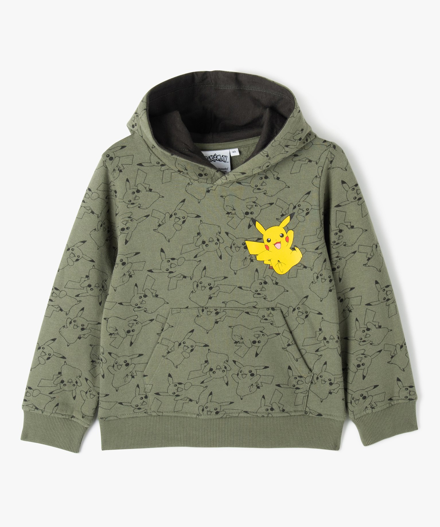Sweat à capuche à motifs Pikachu Garçon - Pokemon imprime | GEMO
