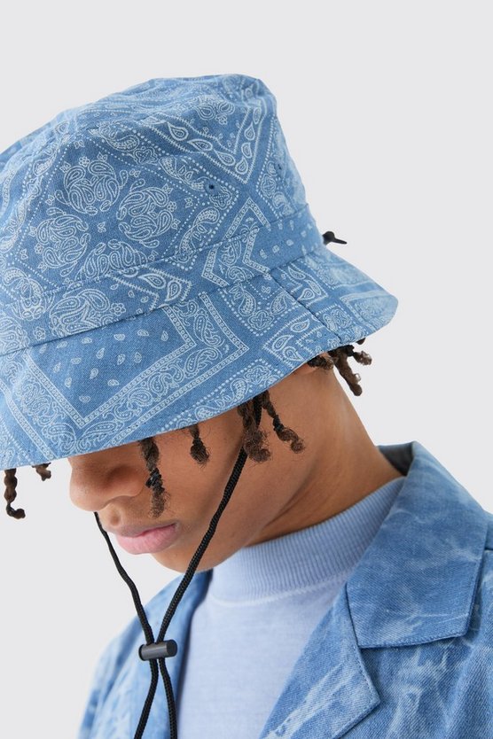 Blauer Bandana Denim-Hut