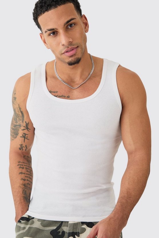 Geripptes Muscle-Fit Tanktop