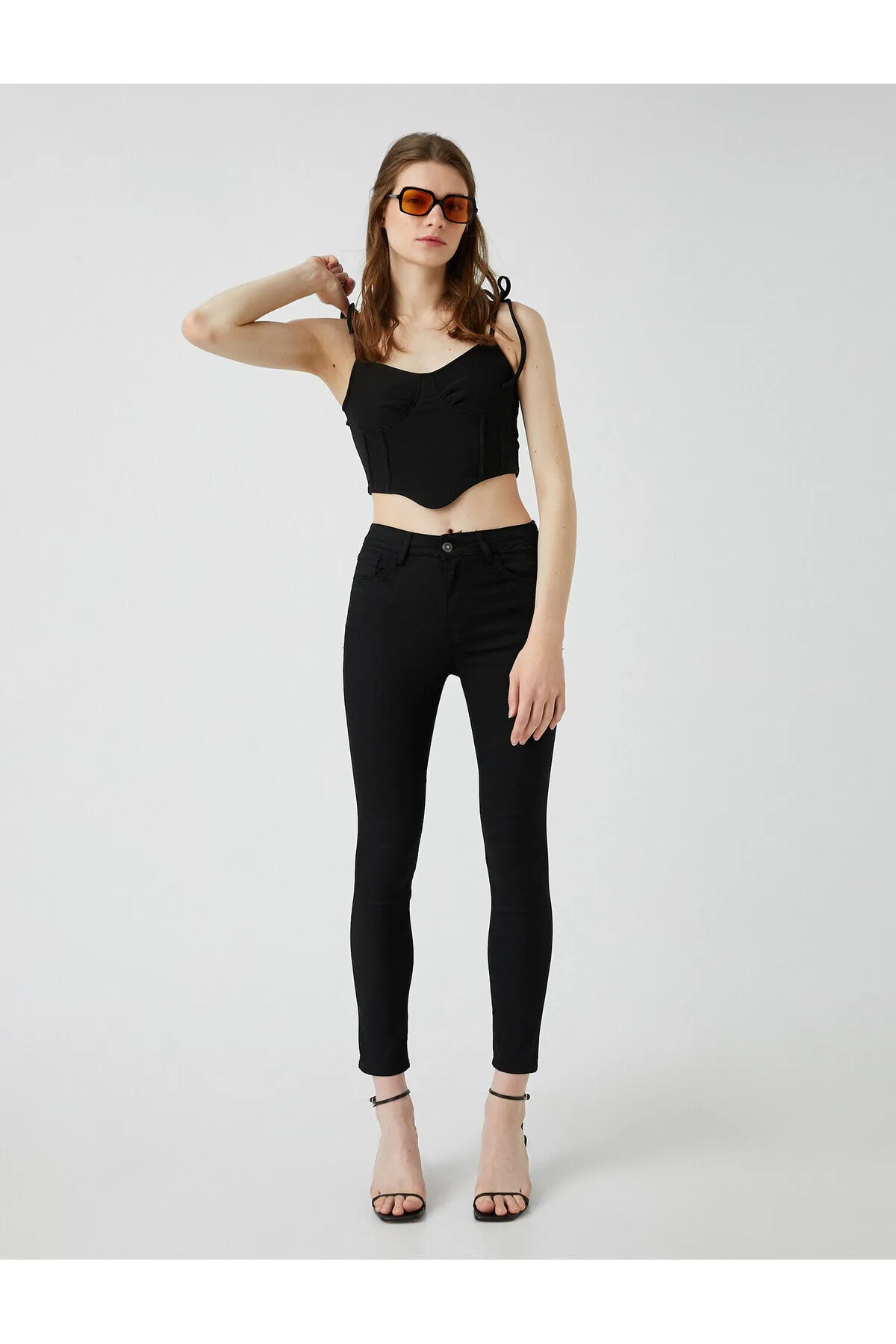 Koton  Slim-Fit-Jeans mit hoher Taille – Skinny-Fit-Jeans