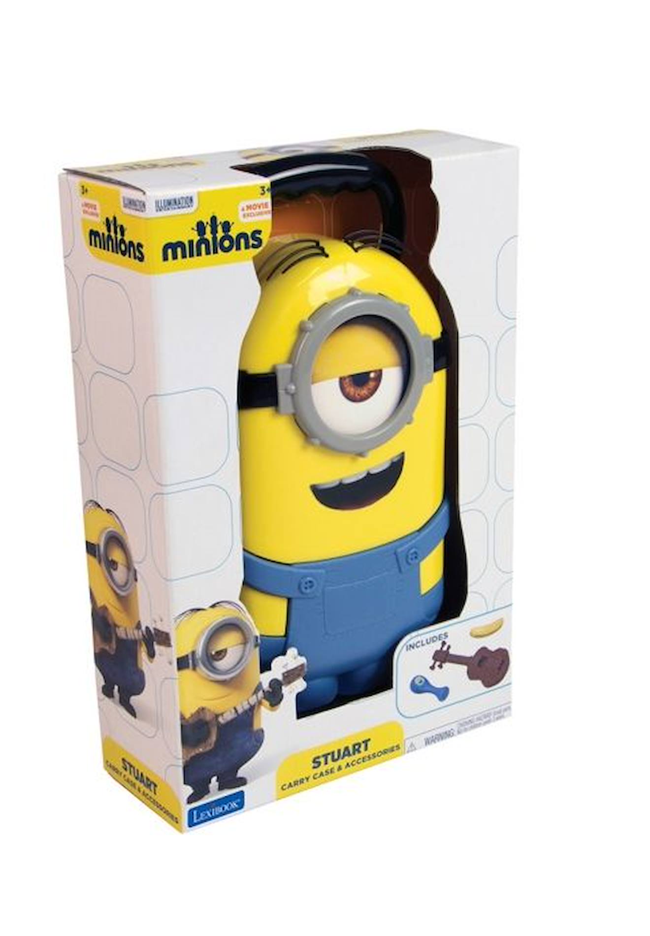 Malette de jeu Les Minions en forme de personnage Stuart jaune
