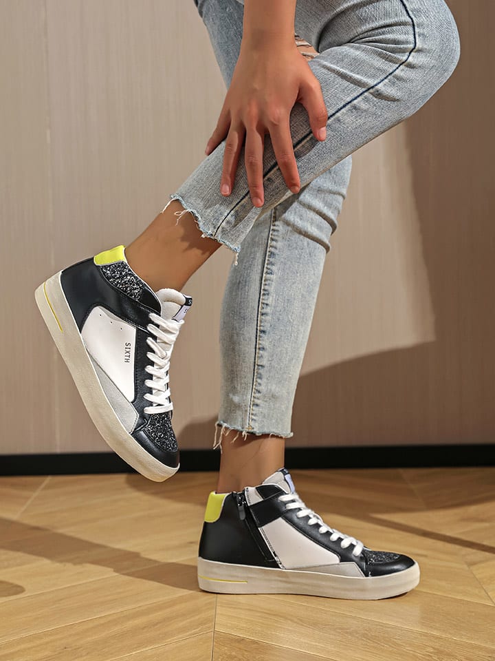 Sixth Sens Sneakers in Schwarz/ Weiß/ Grau günstig kaufen