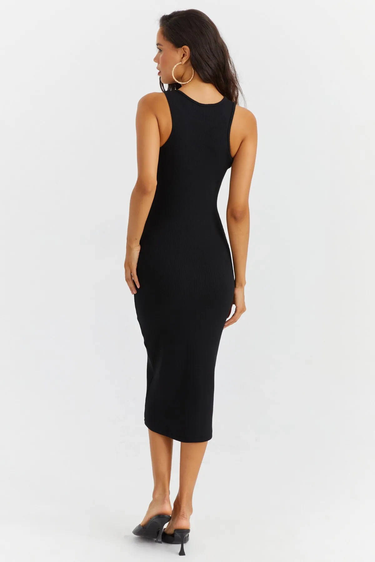 Cool & Sexy  Schwarzes, ärmelloses Camisole-Kleid für Damen Yİ2459