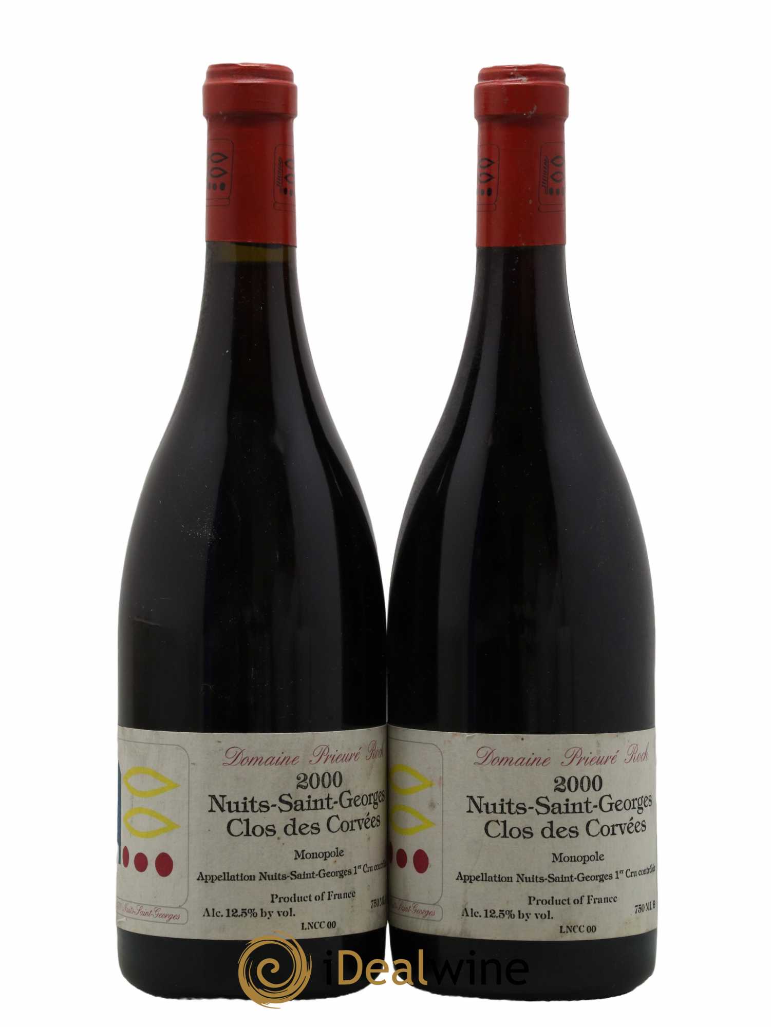 Nuits Saint-Georges 1er Cru Le Clos des Corvées Prieuré Roch  2000 - Lot de 2 Bouteilles
