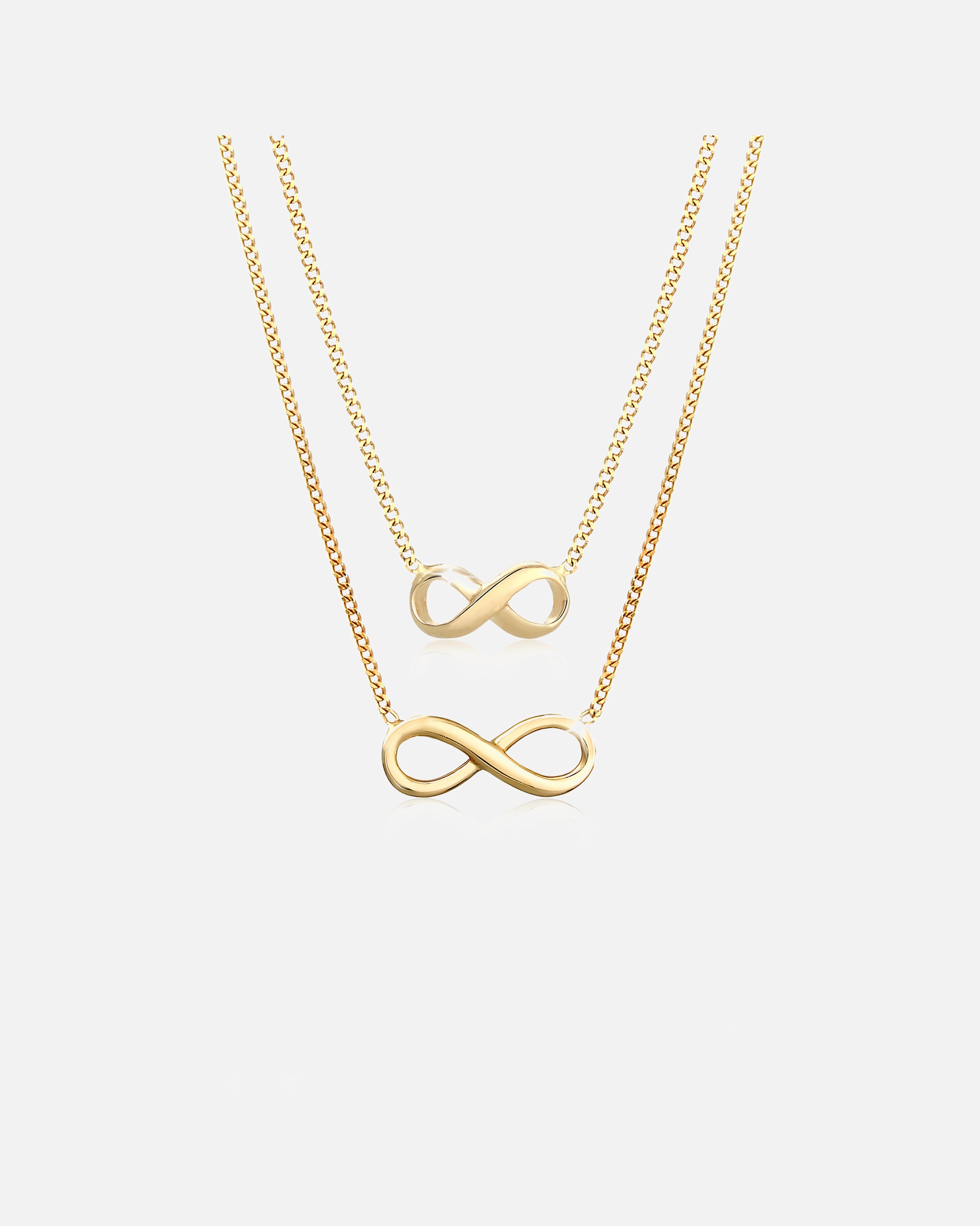 Set di collana Elli con simbolo dell'infinito, amore madre-figlio per donna - (925/1000) Argento